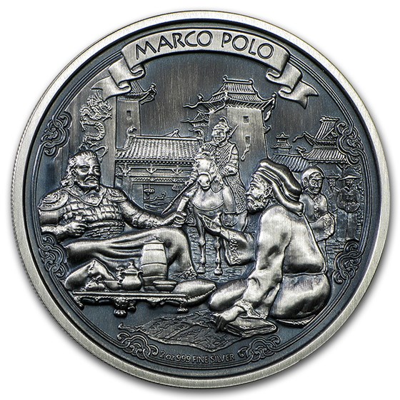 2015 Niue 2 oz Silver $5 Marco Polo High Relief (w/Box & COA) 2015 Niue 2 oz Silver $5 Marco Polo High Relief (w/Box & COA)